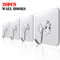 20Pcs Transparent Strong Suction Wall Hooks For Home Kitchen And Bathroom Cup Sucker Hanger Key Holder Storage Hanger Towel Hook