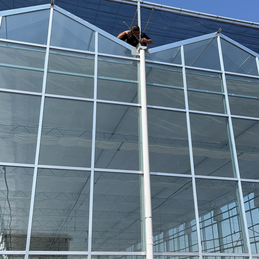 Glass Multi-span Greenhouse