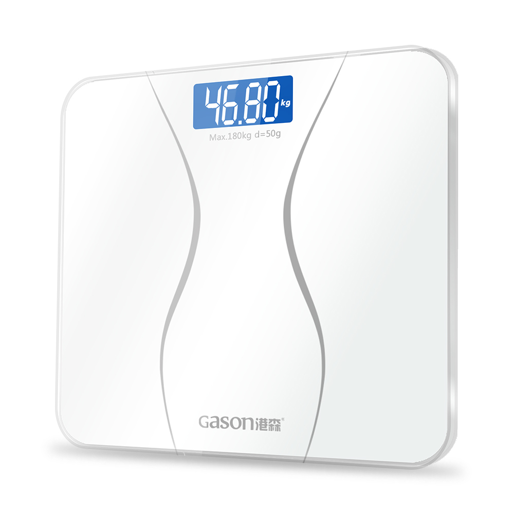 GASON A2 Precision Bathroom Scales Body Smart Electric Digital Weight Home Health Balance Toughened Glass LCD Display 180kg/50g