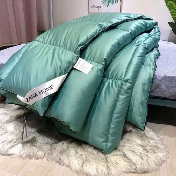 GXC Winter 100% Goose Down Duvet Quilted Warm And Comfortable Cotton 200x230cm Queen Size Winter Thick Blanket Solid Color