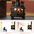 Heat Powered Wood Stove Fan Black Fireplace 4 Blades Heat Powered Stove Fan Log Wood Burner Eco Friendly Fan For Home