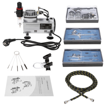 Professional 3 Airbrush Kit With Air Compressor Paint Spray Gun Sandblasting Gun Dual-action Hobby Spray Set Nail Art Paint tool