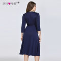 Ever Pretty Plus Size Navy Blue Cocktail Dresses 2020 A-line Knee Length Short Sleeve Chiffon Elegant Short Party Gowns EZ07669