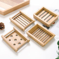 Bamboo Wooden Drain Soap Dish Wood Soap Case Holder Bathroom Shower Kitchen Scrubber Water Filtering Soap Dish Multiple Shape