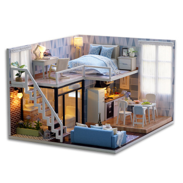 CUTEBEE DIY Dollhouse Kit Wooden doll Houses Miniature Doll House Furniture Kit Casa Music Led Toys for Children Birthday Gift