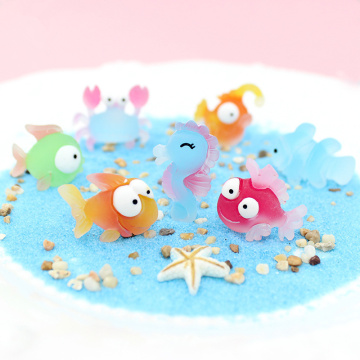 DIY Marine Fish Flat Back Resin Material Phone Shell Plane Decorative Accessories Child Hairpin Art Craft Supplie Cute Ornament