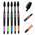5/10PCS Adults Soft Bamboo Charcoal Toothbrush Dental Tongue Cleaner Ultra Toothbrushes Healthy Teeth Cleaning Tooth Brush Set