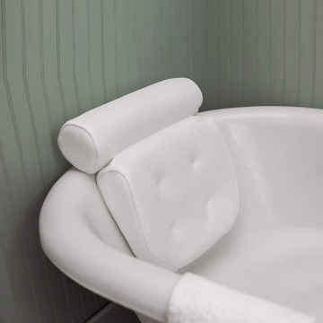 Upgrade Bathtub Pillow 3d Memory Sponge Nylon Mesh Head Neck Back Rest 360 Massage Spa Pillows Bathroom Accessories Home Gift