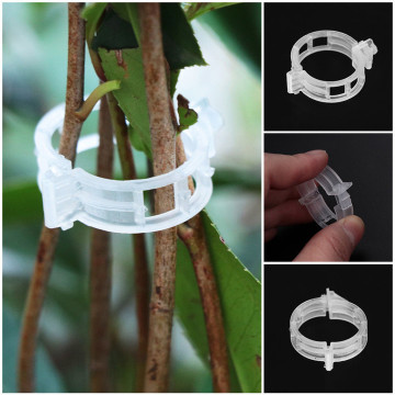 50pcs Reusable 23mm Plastic Plant Support Clips clamp For Plants Hanging Vine Garden Greenhouse jardi Vegetables Tomatoes Clips