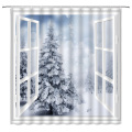 3D printed Winter snow scenery Bathroom Shower Curtain Waterproof Polyester Home Decor With Hook Shower Curtain 180*200cm