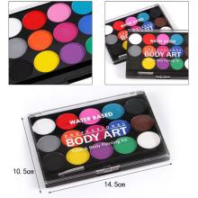 15 Colors Face Painting Body Makeup Non Toxic Safe Water Paint Oil With Brush Christmas Halloween Party Tools