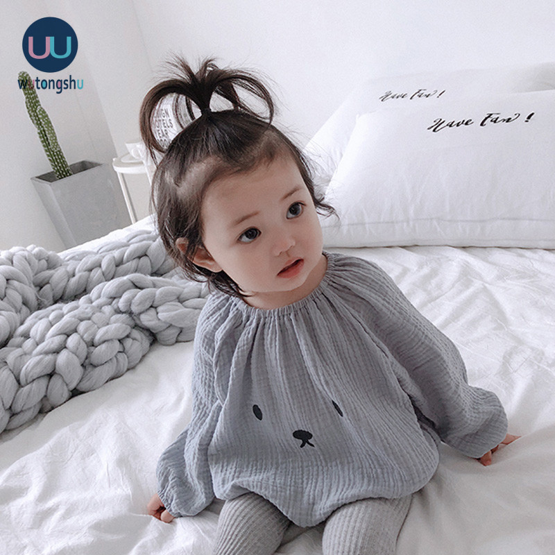 Fashion Baby Girl Clothes One-pieces Jumpsuits + Hat Long Sleeves Baby clothing Infant Girl Clothes Cotton Baby Rompers For 0-2Y