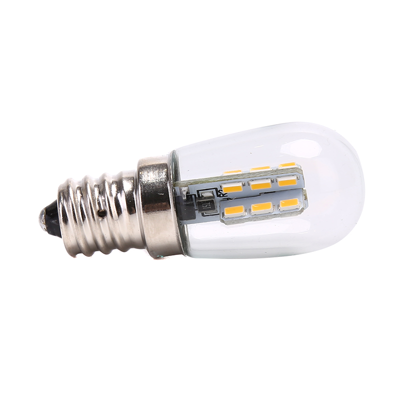 E12 220V LED Light Bulb E12 LED High Bright Glass Shade Lamp Pure Warm White Lighting For Sewing Machine Refrigerator