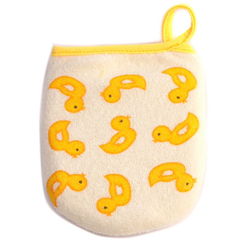 Cotton Baby Bath Shower Sponge Cartoon Mittens Kids Bath Brushes Scrubber Mitt Gloves Foam Rub Wash Cloth Towel Baby Care