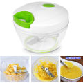 Food Chopper Manual Vegetable Cutter,Mini chopper and manual mixer with double blade