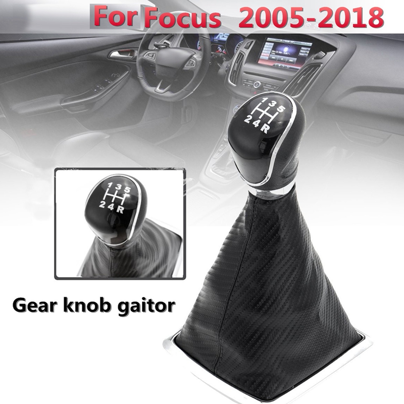 5 Speed Gear Shift Knob Boot Cover for Ford Focus 2005-2008