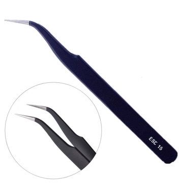 Industry Antistatic Tweezers Precision Stainless Steel Non-magnetic Curved Tips Tweezer Handicraft Tool for Eyelash Watch Repair