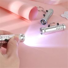 2in1 Mini Flashlight Detector UV Light Keychain Kids Toy Gift UV LED Flashlight Ultraviolet Torch zoomable Play house toys