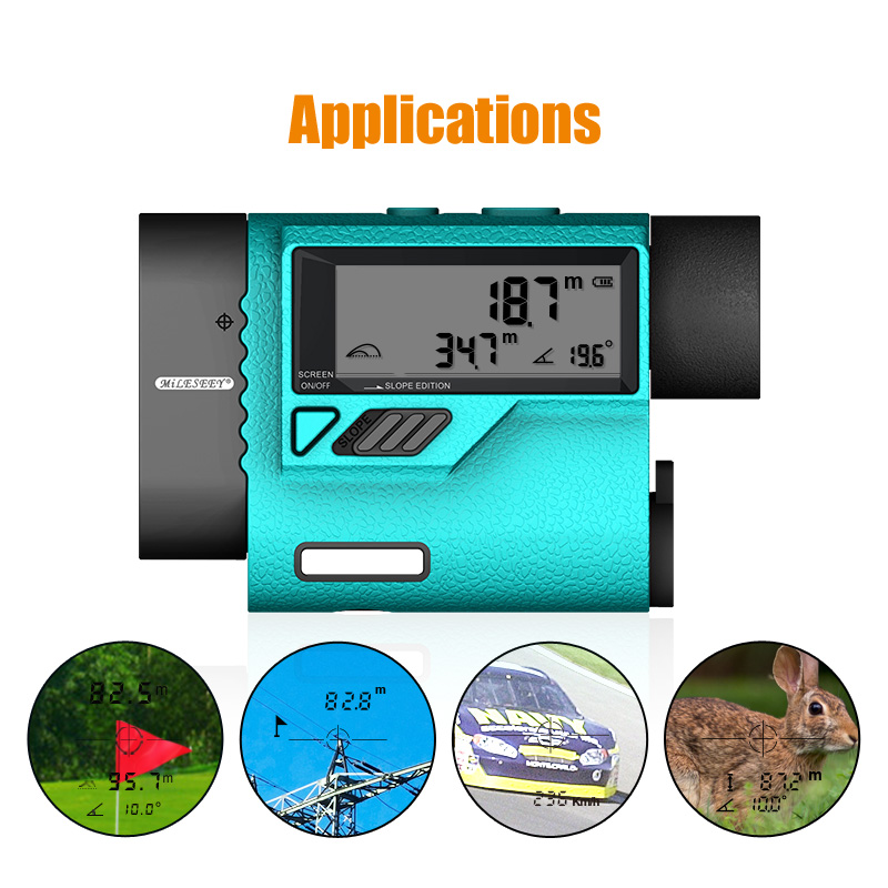 Mileseey PF3S Golf Laser Rangefinder Telescope 600m Laser Distance Meter Golf hunting Laser Range Finder with Flag-Lock, Speed