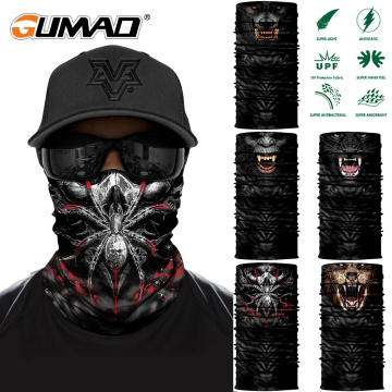 Spider Dinosaur Gorilla Tube Scarf Neck Gaiter 3D Printed Bandana Cycling Hiking Bicycle Men Women Half Face Cover Mask Headband