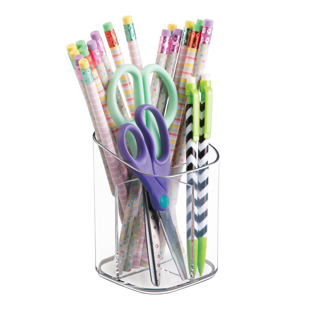 Good Healthy Transparent Acrylic Pen Pencil Holder Makeup Brush Cosmetic Storage Box