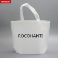 100X Customized Logo Printing Recyclable PP White Non Woven Shopping Bag Reusable Folding For Trading Show Promotional Shoe Bag