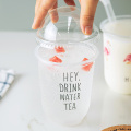 2019 50pcs Disposable coffee cup fat U-shaped milk tea plastic cup flamingo pattern 500ml drink juice packaging cups with lid