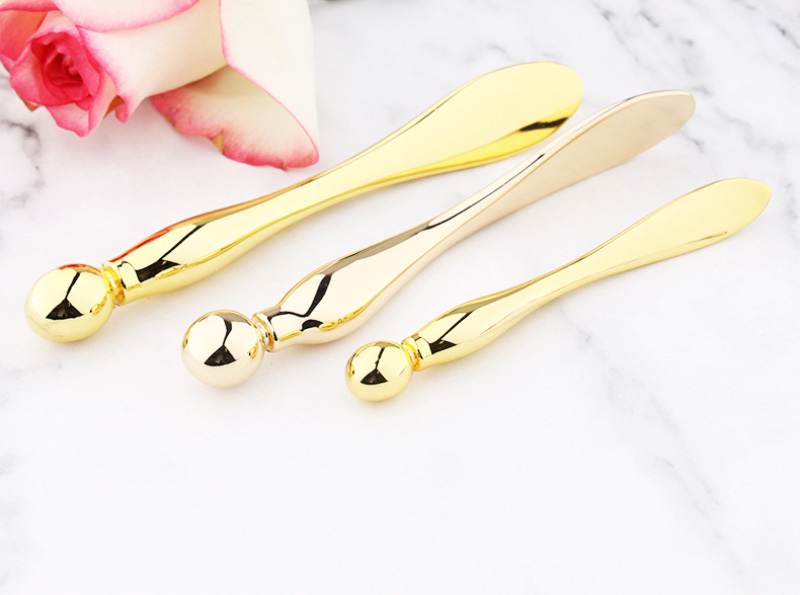 1 pcs Alloy Metal Cosmetic Spatulas Eye Cream Facial Mask Spoon Mixing Spatula Scoop Anti Wrinkle Massage Sticks Makeup Tools