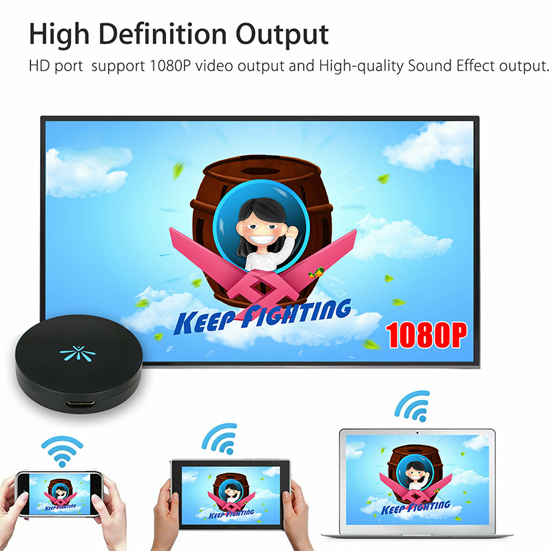 For G6 Wireless Dongle Receiver WiFi Display Dongle TV Stick HD Video HD Digital Video Media Screen Mirroring for iOS/Android