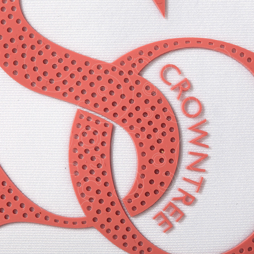 Hollowed-out 3D silicone transfer label