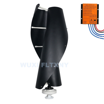 1.3m blades height Black and pure white wind turbine 600W 12V24V48V with mppt controller for home electricity