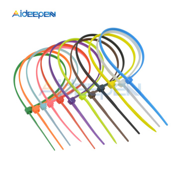 100Pcs/lot 200mm Self-locking Nylon Durable Cable Ties 8 inch 2.5*200mm 12 Color Plastic Non-slip Wire Zip Ties Set UL Certified