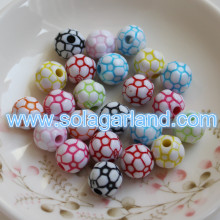 6-20MM Acrylic Plastic CCB Metalized Round Chunky Beads Charms
