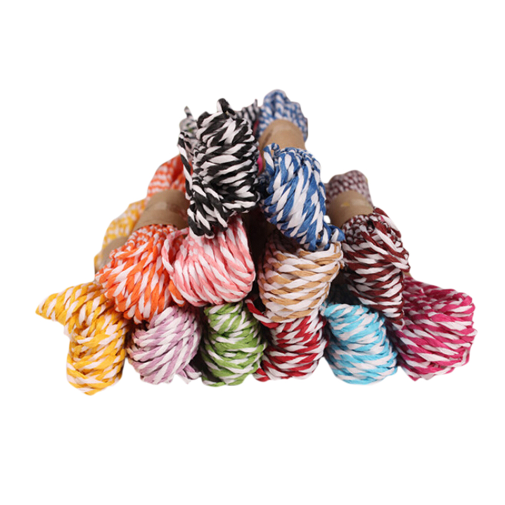 DIY Twisted Paper Raffia Craft Favor Gift Wrapping Twine Rope Thread Scrapbooks Invitation Flower Decoration 11 Colors 10M 2mm