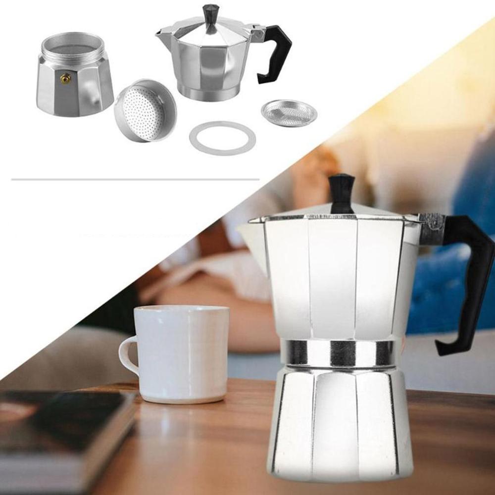 Mocha Coffee Maker Electric Pot 50/100/150/300/450/600ml Espresso Percolator Aluminum Home Office Mocha Pot Espresso Maker 1.0L