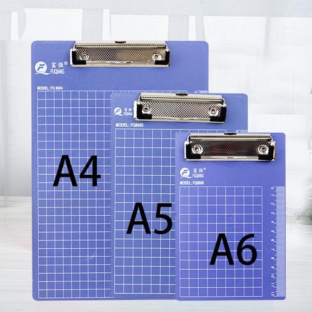 1PC A4/A5/A6 Writing Clipboard Plastic Office File Clipboard Metal Clip Butterfly Clip Office Accessories School Stationery