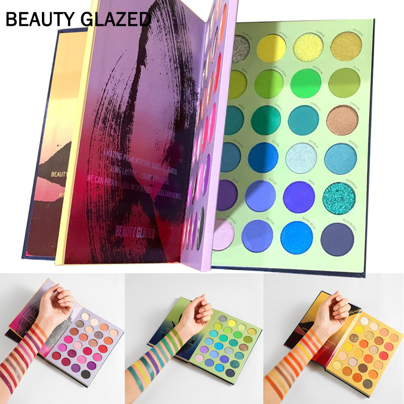 BEAUTY GLAZED New Color Shades 72 Color BOOK Pressed Powder Eyeshadow Palette Makeup Shimmer Glitter Pallete