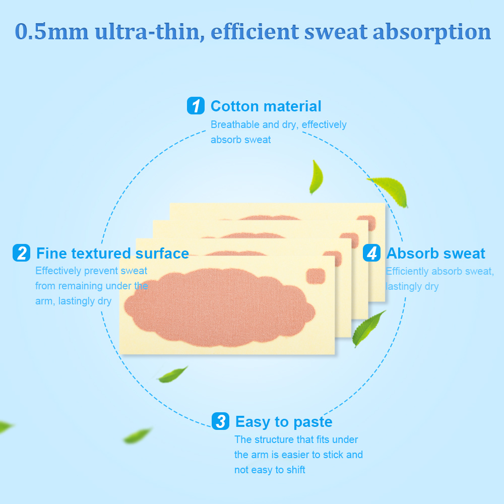 5Pair Absorbing Deodorant Antiperspirant Sticker Sweat Scent Perspiration Pad Underarm Dress Clothing Armpit Absorbent Pads Care
