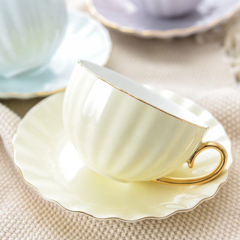 Pink Cute Creative Porcelain Cup and Saucer Ceramics Simple Tea Sets Modern Design Coffee Cups Tazas Para Cafe
