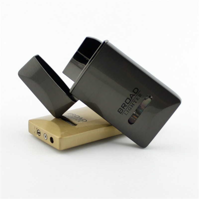 Square Open Lid Lighter Torch Turbo Windproof Metal Jet Lighter Cigar Lighter 1300 C Butane No Gas Cigarette Accessories