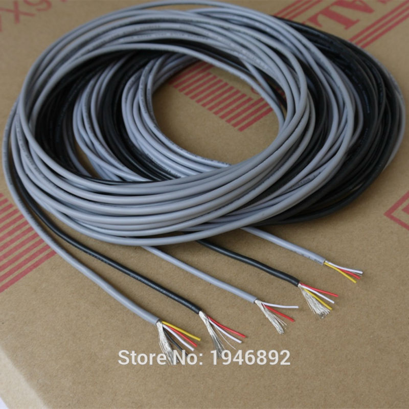 1M UL 2547 28/26/24 AWG Multi-core control cable copper wire shielded audio cable headphone cable signal line