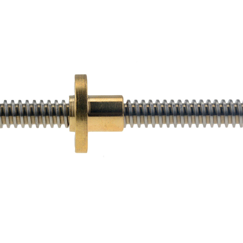 T8 Lead Screw OD 8mm Pitch 2mm Lead 4mm Length 800mm With Brass Nut 3D Printers Part 8mm Trapezoidal Screws Copper Nut Leadscrew