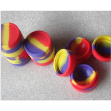 Free Shippping Silicone Container Nonsolid Wax Dry Herb Jars Dab Round Shape for Dry Herb Oil Wax Vaporizer E Cigarette