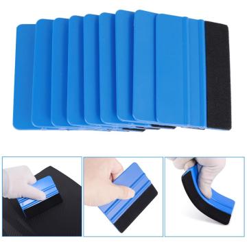 10Pcs Car Blue Squeegee Felt Edge Scraper Car Decals Vinyl Wrapping & Tint Tools