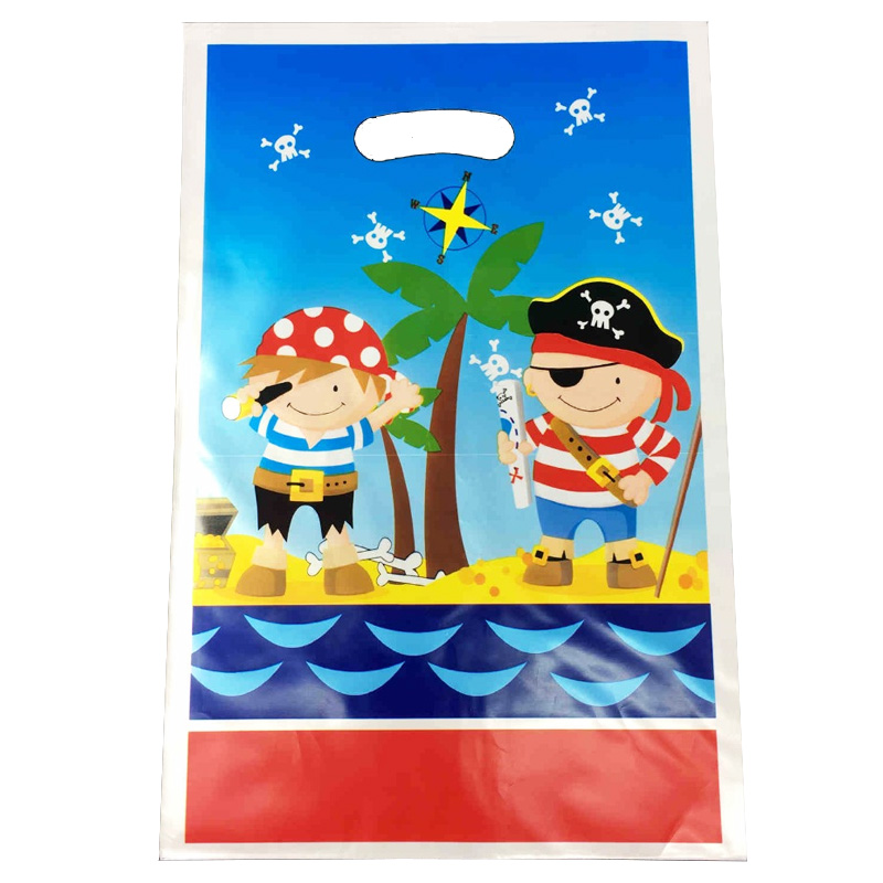 New Blue Little Pirate Cartoon Paper Cup+Plate+Napkin+Flag Boy Birthday Party Festival Wedding Banners Decoration Supply