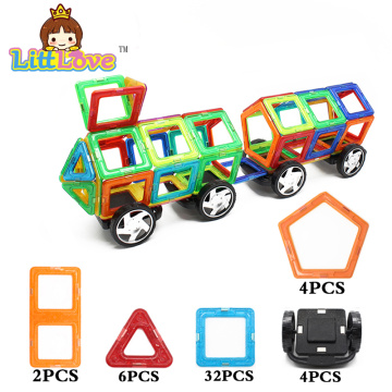 48Pcs Big Size Truck Magnetic Construction Building Blocks Toys DIY 3D Magnetic Designer Educational Bricks Toys For Children