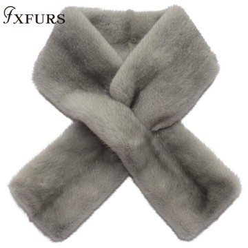 2020 Winter New Mink Fur Scarves Whole Skin 100% Real Fur Collars Rings Luxury Warm Fur Mufflers Wraps Shawls Solid Soft Mink