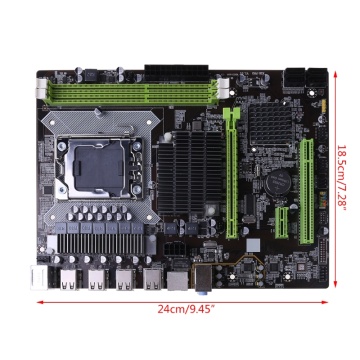 X58 LGA1366 Motherboard M-ATX 2xDDR3 DIMM 16G Support REG ECC Server Memory and Xeon Processor Motherboard