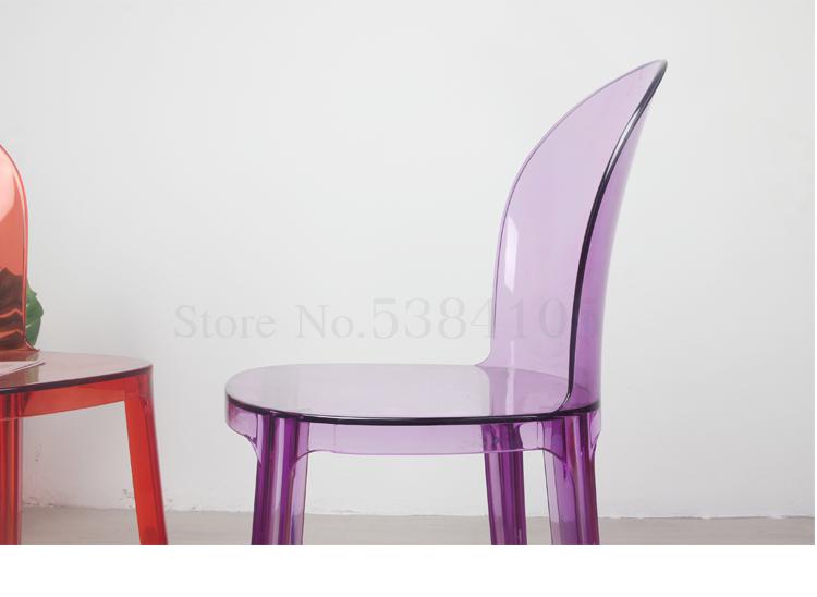 Transparent Chair European Acrylic Casual Creative Soft Bag Dining Chair Simple Modern Plastic Crystal Back Mesh Red Chair