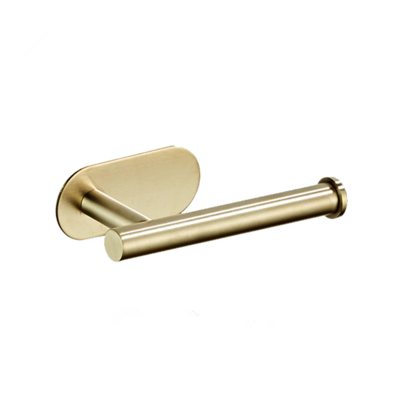 Toilet Paper Holder Nail Free Kitchen Paper Roll Holder Brushed Gold Stainless Steel Bathroom tissue Holder Tissue rack holders